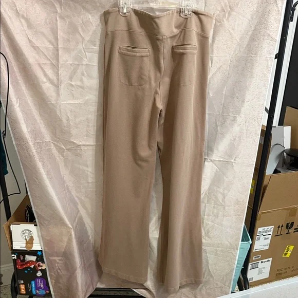 Betabrand Tan Wide-Leg Pants xl long pockets - Picture 7 of 9
